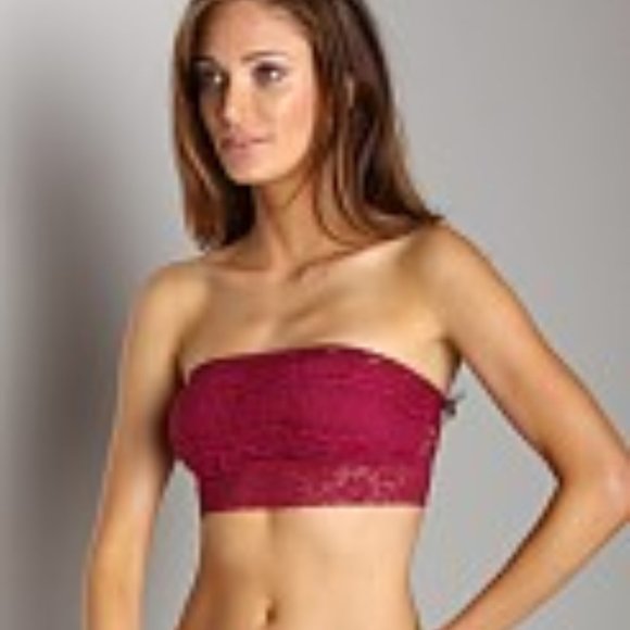 45. 🆕 Free People Scalloped Lace Trim Bandeau Bra - Picture 5 of 8